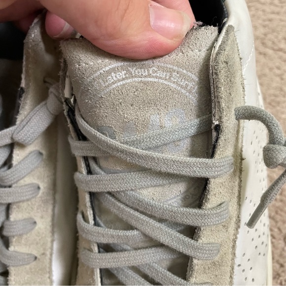 P448 RARE John Mid-Top Sneakers in White w/ Green Accent SIZE 37 - Picture 7 of 14